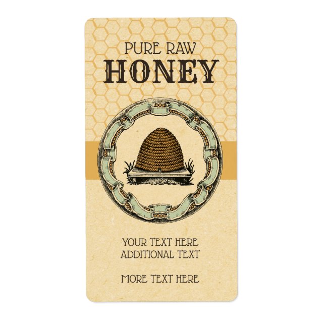 Vintage Bee Skep Honey Jar (Front)