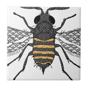 vintage bee tile