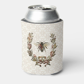 Vintage Bee Wreath Can Cooler