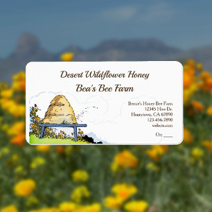 Vintage Beehive Custom Honey Bee Labels