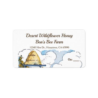 Vintage Beehive Custom Honey Labels