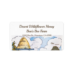 Vintage Beehive Custom Honey Labels
