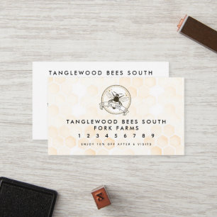 Vintage Beekeeper Honey Classic Loyalty Card
