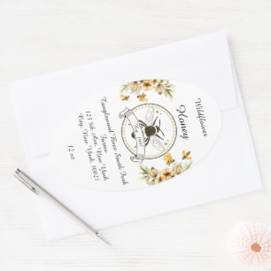 Vintage Beekeeper  Honey Classic  Oval Sticker