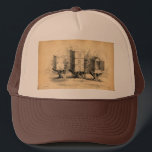 Vintage Beekeeping Beehives Beehive Trucker Hat<br><div class="desc">This lovely print is from a Circa 1840 Natural History Book.  Shown are 3 charming Beehives in lovely Sepia tones.</div>