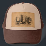 Vintage Beekeeping Beehives Beehive Trucker Hat<br><div class="desc">This lovely print is from a Circa 1840 Natural History Book.  Shown are 3 charming Beehives in lovely Sepia tones.</div>