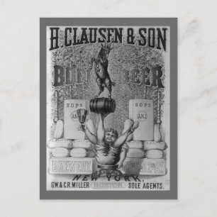 Vintage Beer Ad Postcard
