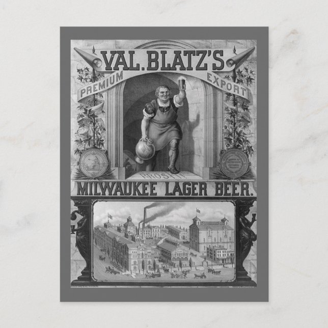 Vintage Beer Ad Postcard (Front)