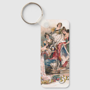 Vintage Beer Advertisement Poster Key Ring