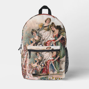 Vintage Beer Advertisement  Poster  Printed Backpack