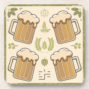 Vintage Beer Aesthetic Coaster