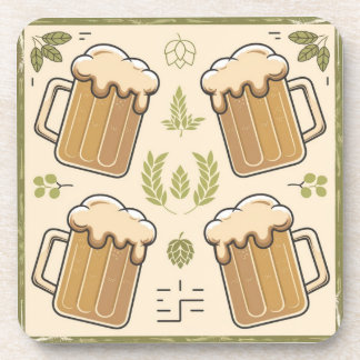 Vintage Beer Aesthetic Coaster
