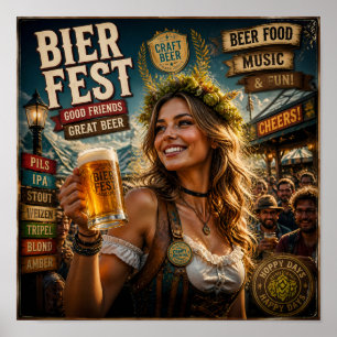 Vintage Beer Festival Celebration Poster
