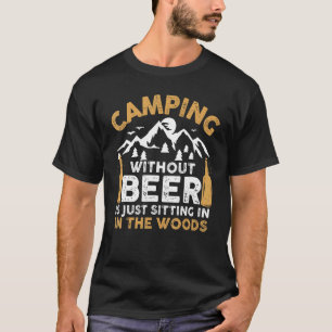 Vintage Beer Lover Camping T-Shirt