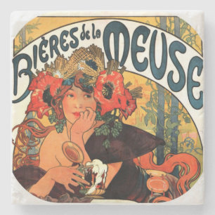 Vintage Beer Muse Stone Coaster
