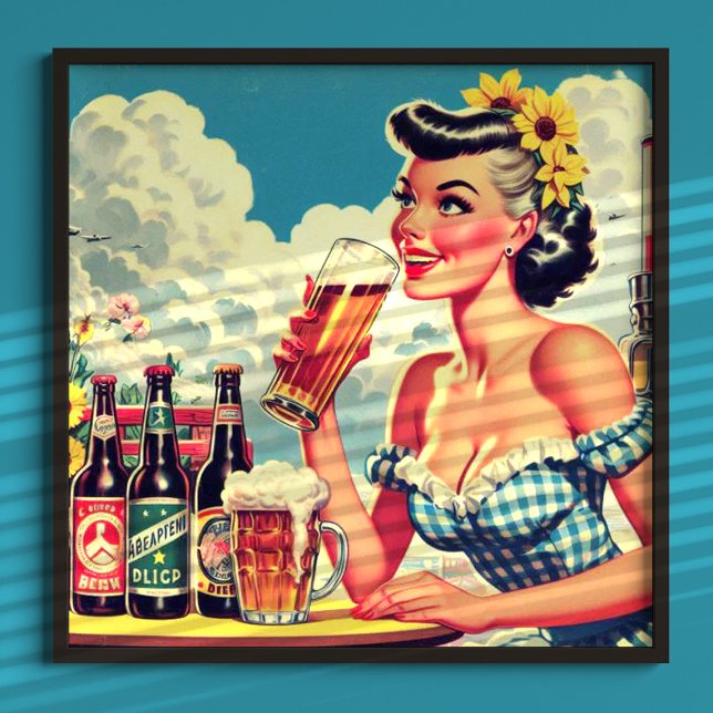 Vintage Beer Pin Up Poster (Creator Uploaded)