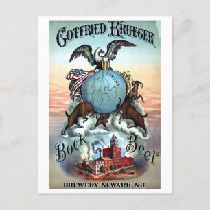 Vintage Beer poster Postcard