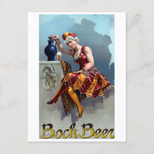 Vintage Beer poster Postcard