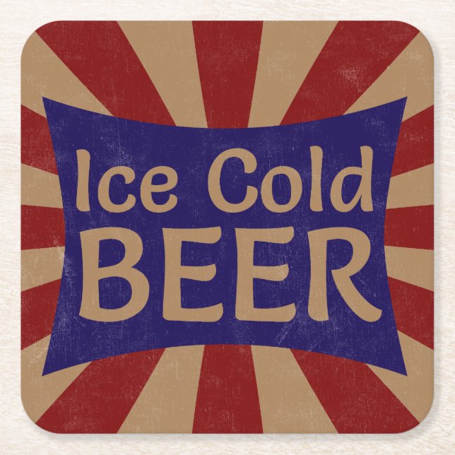Vintage Beer Sign Coasters (Front)