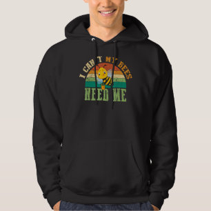 Vintage Bees   Saying Cute Beekeeper Beekeeping Ho Hoodie