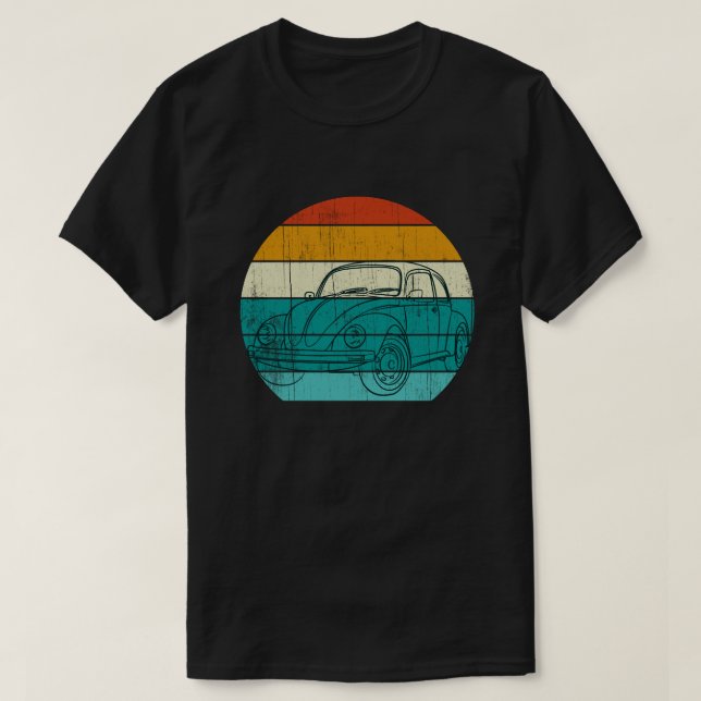 Vintage Beetle Bug Car 2 T-Shirt (Design Front)