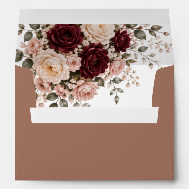 Vintage Beige Bridal Shower Envelopes (Back (Bottom))