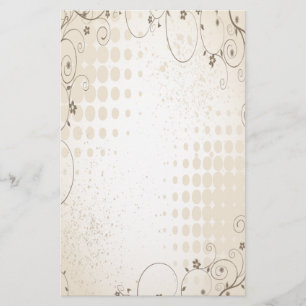 Vintage Beige Floral Stationery