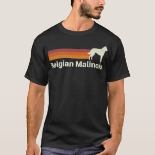 Vintage Belgian Malinois Retro Mum Dad Dog  T-Shirt
