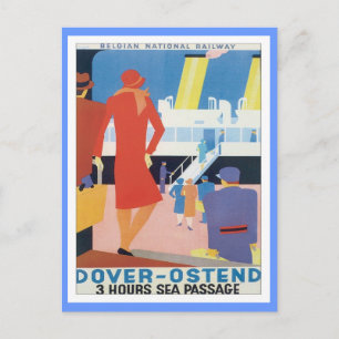Vintage Belgian National Railway Postcard