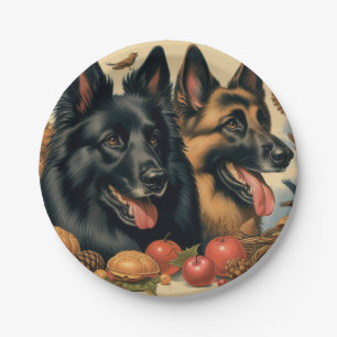Vintage Belgian Tervuren Painting Paper Plate