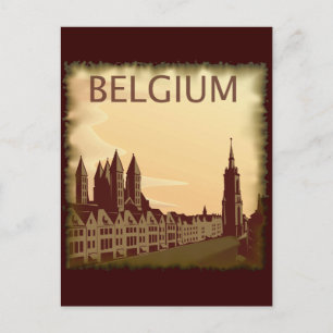 Vintage Belgium Postcard