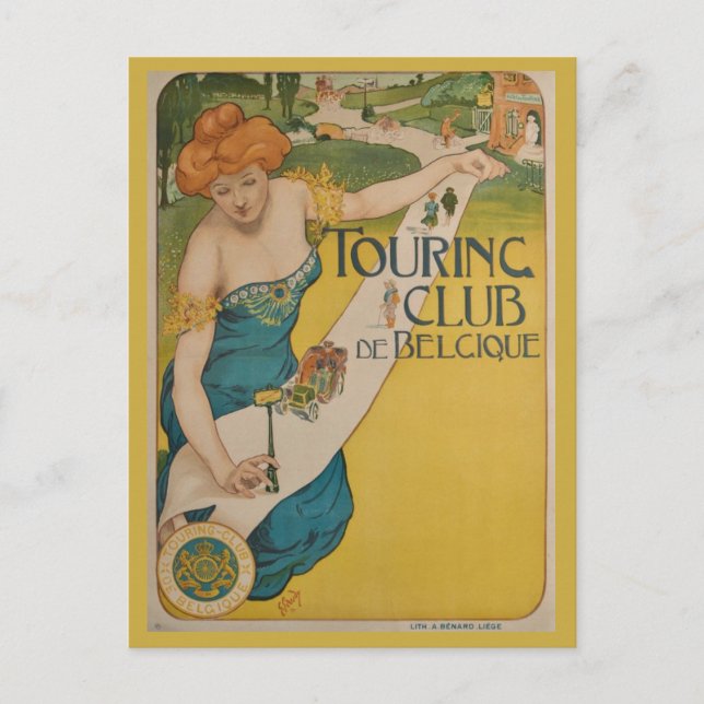 Vintage Belgium Touring Club de Belgique Travel Postcard (Front)