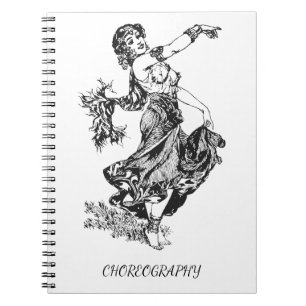 Vintage Belly Dancer Choreography Notebook