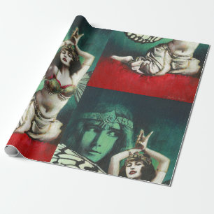 Vintage Belly Dancer Wrapping Paper