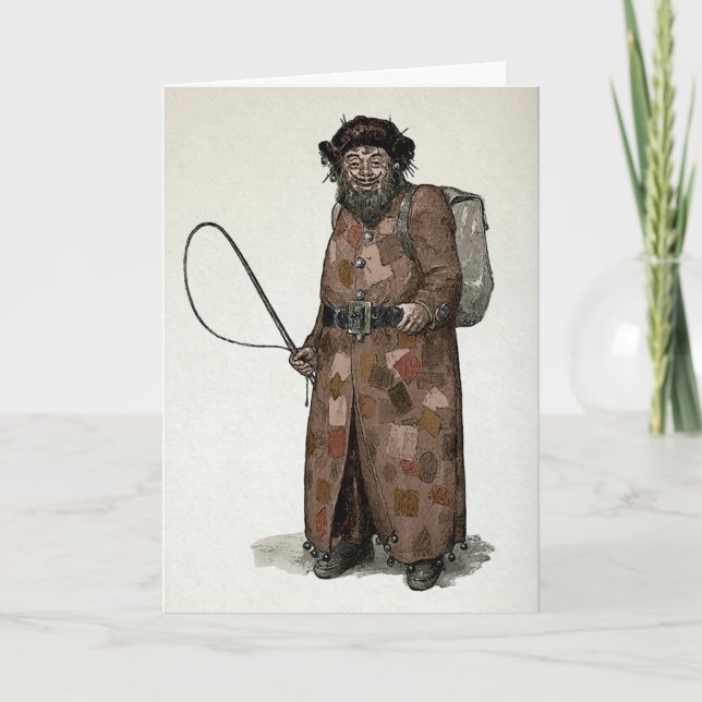 Vintage Belsnickel Christmas Card (Front)