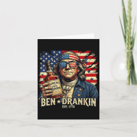 Vintage Ben Drankin Funny Ben 4th of July Drinking