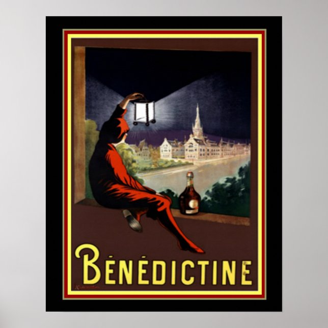Vintage Benedictine Cognac Ad by Cappiello 16x20 Poster (Front)