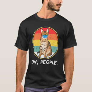 Vintage Bengal Ew People Cat Wearing Face Mask T-Shirt
