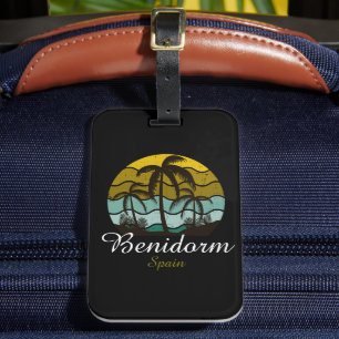 Vintage Benidorm Spain Summer Vacation Luggage Tag