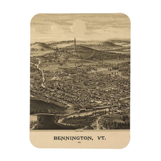 Vintage Bennington, Vermont Magnet (Vertical)