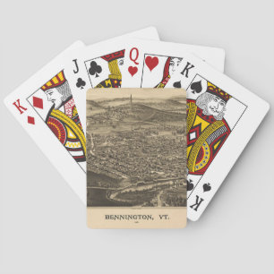 Vintage Bennington, Vermont Map Playing Cards