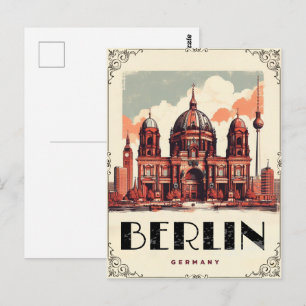 vintage berlin cathedral - Collegiate Church Postcard