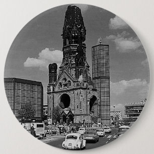 Vintage Berlin Kaiser Wilhelm Memorial church 6 Cm Round Badge