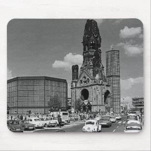 Vintage Berlin Kaiser Wilhelm Memorial church Case Mouse Pad