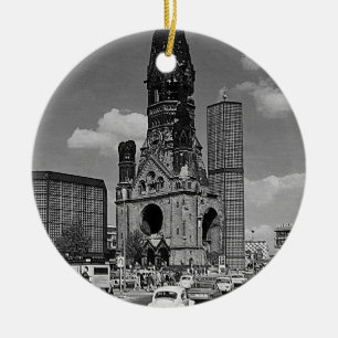 Vintage Berlin Kaiser Wilhelm Memorial church Ceramic Ornament