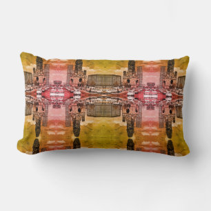 Vintage Berlin Kaiser Wilhelm Memorial church Thro Lumbar Cushion