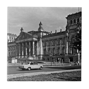 Vintage Berlin Reichstag parliament house Ceramic Tile