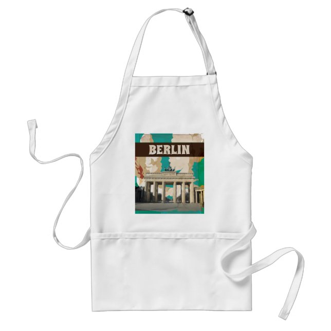 Vintage Berlin Travel Poster Standard Apron (Front)