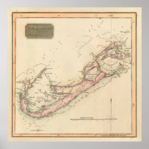Vintage Bermuda Map (1816) Poster