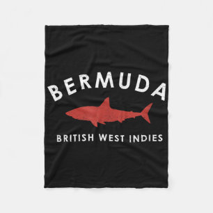 Vintage Bermuda Retro Shark Graphic Mens Womens So Fleece Blanket